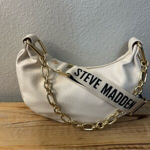 Steve Madden Bzina Moon Shaped Shoulder Bag with Charm Chain